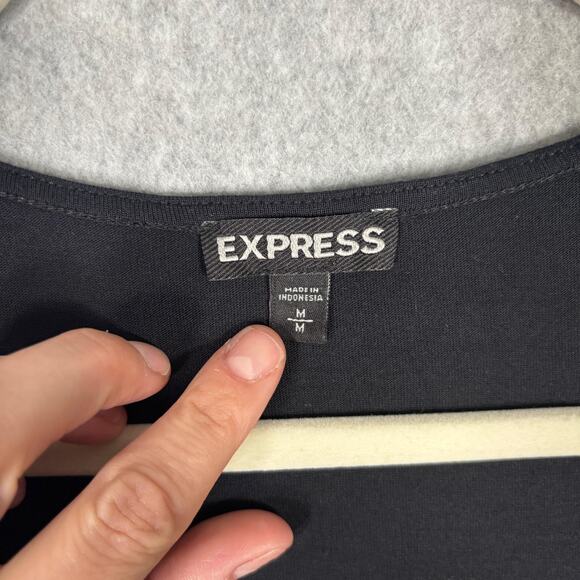 Express Tank Medium Floral Sequin Abstract Flowy 90s Y2K Cami Sheer Coquette - Picture 5 of 10